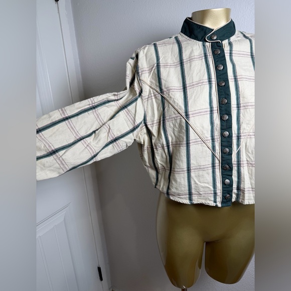 Western Style Ladies fitted Shirt Vintage 80's Wrangler Western Wear M - Picture 4 of 8